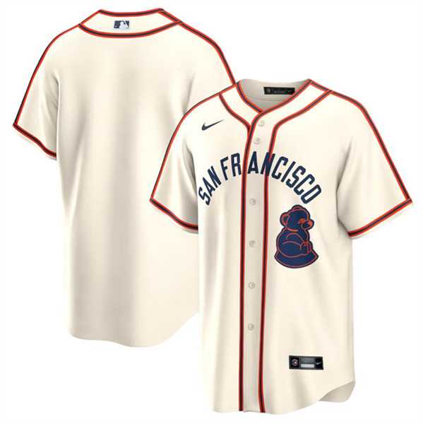 Mens San Francisco Giants Blank Cream 2024 Rickwood Classic Stitched Baseball Jersey Dzhi